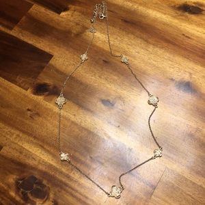Long gold necklace